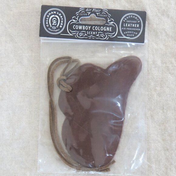 NEW Air Flair Callahan Leather Car Air Freshener - Cowboy Cologne - Cowboy Hat - Picture 1 of 8
